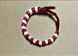 An OU bracelet that Fletcher made for me